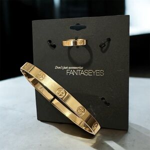 Bangle Bracelet and Ring Set